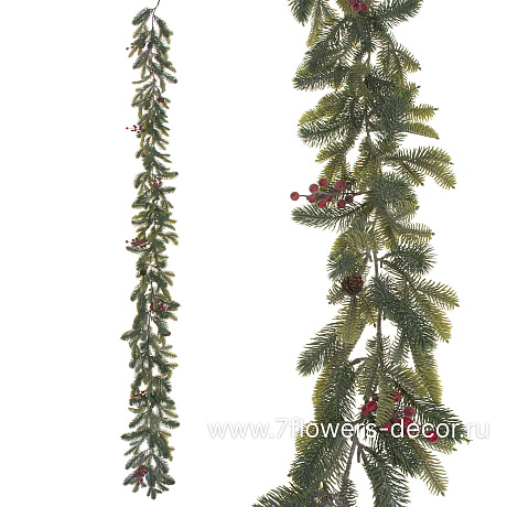 Гирлянда искусственная еловая (пластик), 220 см - фото 1