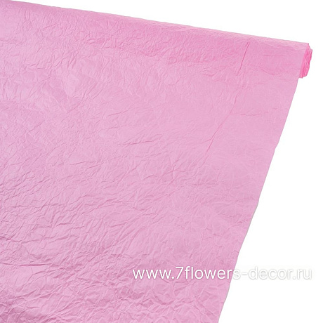 Бумага жатая, однотонная Пудровый-розовый, 70 смx5 м - фото 1