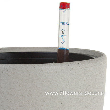 Кашпо PLANTA VITA Round Stone grey с автополивом (пластик), D18xH18 см - фото 3