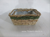 Кашпо плетеное "Кант" (ива), 28x20xH13 см, 24x15xH11 см, набор (2 шт)