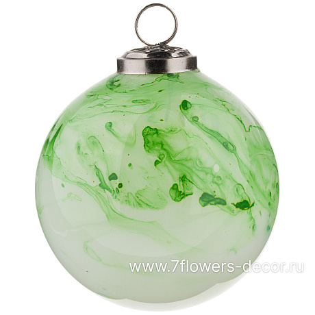 Елочная игрушка Шар (стекло), D10 см - фото 1