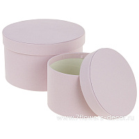 Коробка шляпная (барxат), D20xH12 см, D15xH10 см, набор (2 шт) - фото 1