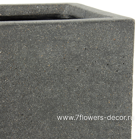 Кашпо Nobilis Marco Plain grey stone Column (файкостоун), 25x25xH45 см - фото 4
