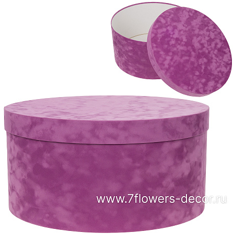 Коробка шляпная (бархат), D50xH25 см - фото 1