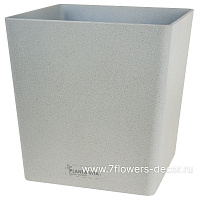 Кашпо PLANTA VITA "Conic Stone grey" (пластик), 27х27хH28 см - фото 1