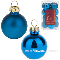 Елочная игрушка "Шар" (стекло), D3 см, набор (16 шт) - фото 1