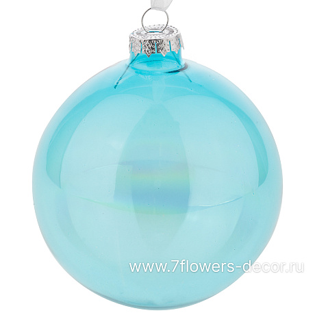 Елочная игрушка Шар (стекло), D10 см - фото 1