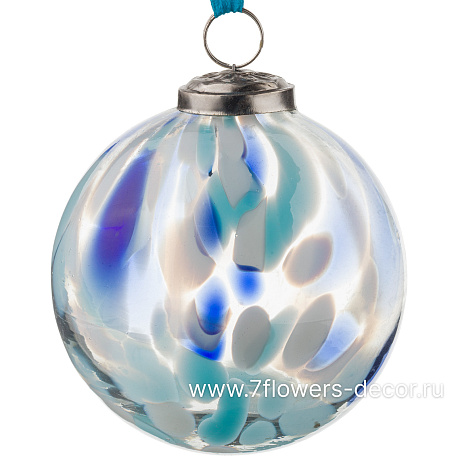 Елочная игрушка Шар (стекло), D10 см - фото 1