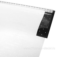 Пленка прозрачная "С белыми цветочками", 70 см, 0,2 кг - фото 1
