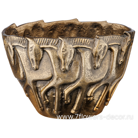 Ваза Horse (металл), 24x13xH16 см - фото 1