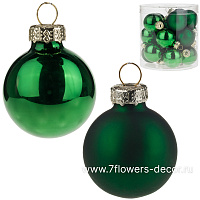 Елочная игрушка "Шар" (стекло), D3 см, набор (16 шт) - фото 1