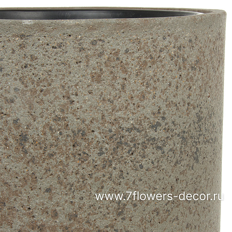 Кашпо Nobilis Marco Plain grey stone Vase (файкостоун), D43хH98 см, с тех.горшком - фото 2