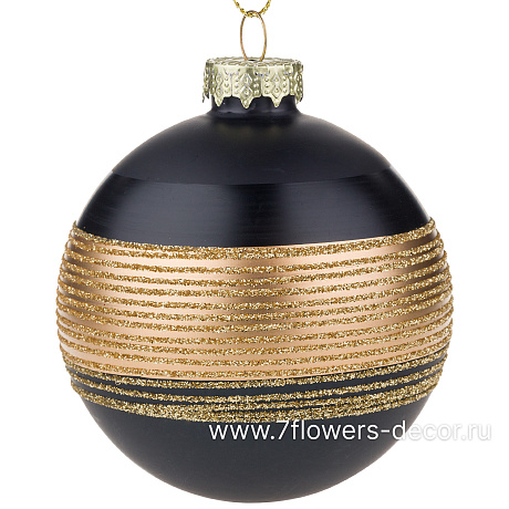 Елочная игрушка Шар (стекло), D8 см - фото 1