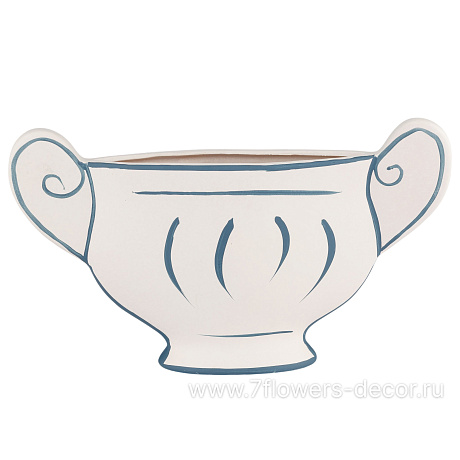 Кашпо Санторини (керамика), 28x5,5xH16 см - фото 1