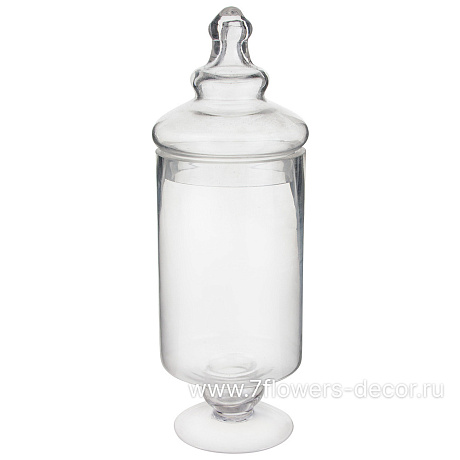 Ваза (стекло), D10xH28 см, с крышкой - фото 1