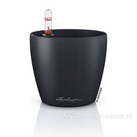 Кашпо Lechuza "Classico Color 12 Complete slate" (пластик), D13xH12 см - фото 1