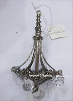 Елочная игрушка "Люстра" (стекло), 7xH15,5 см - фото 1