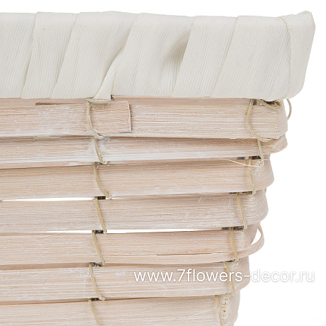 Кашпо плетеное (пластик), 20х12хН10 см - фото 4