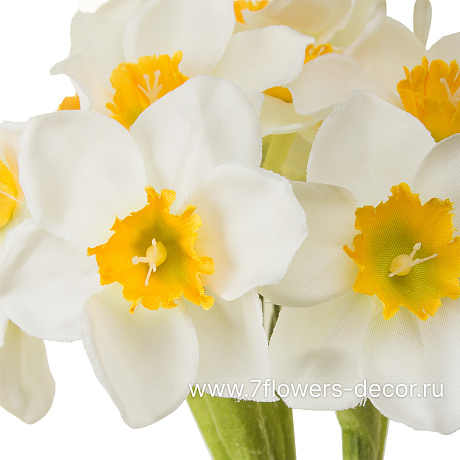 Букет цветов искусственных Нарцисс, H41 см - фото 2