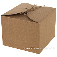 Коробка подарочная мини (крафт), 14х14хН11 см - фото 1