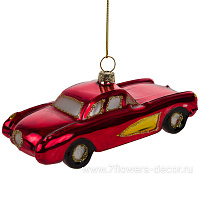 Елочная игрушка "Машина" (стекло), 13 см - фото 1
