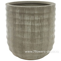 Кашпо Nobilis Marco "Horizontal waves antique green Jar" (файкостоун), D40хH44 см - фото 1
