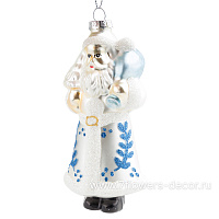 Елочная игрушка "Дед Мороз" (стекло), 6xH13 см - фото 1