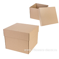 Коробка подарочная (крафт), 18х18хН15 см - фото 1