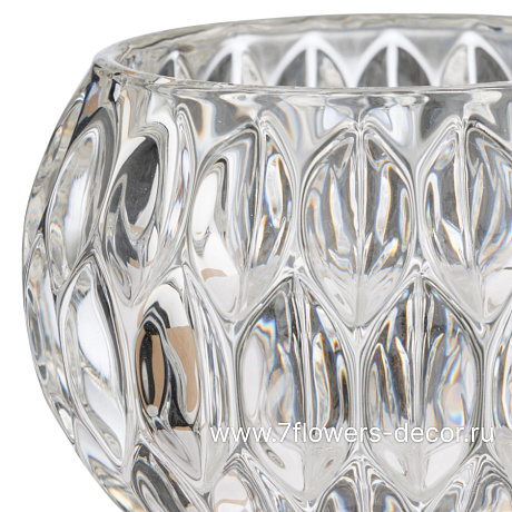 Ваза Crystal sphere (стекло), D10xH12 см - фото 2