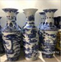 Ваза "Шинаузри Королевский синий" (керамика), H120 см - фото 1