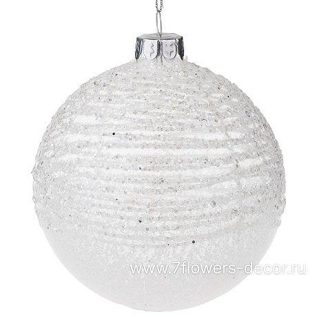 Елочная игрушка Шар (стекло), D10 см - фото 1