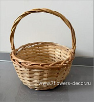 Корзина плетеная (ива), D25,5xH15/30 см