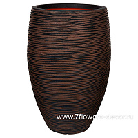 Ваза Capi Nature Rib NL Vase Elegant Deluxe Dark Brown, D40хН60см - фото 1