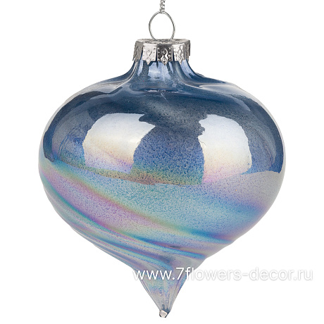 Елочная игрушка Луковка (стекло), D8 см - фото 1