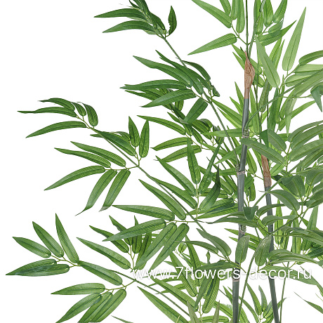 Растение искусственное Бамбук в кашпо, 1065 листьев, H180 см - фото 2