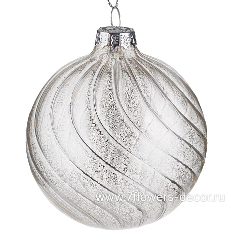Елочная игрушка Шар (стекло), D8 см - фото 1