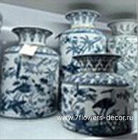 Ваза "Шинаузри Королевский синий" (керамика), D20xH30 см - фото 1