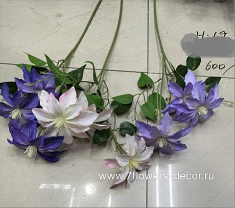 Цветок искусственный Клематис, H69 см - фото 1