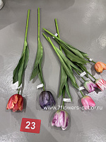 Цветок искусственный "Тюльпан", H61 см, с силиконовым покрытием - фото 1