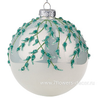 Елочная игрушка "Шар" (стекло), D10 см - фото 1