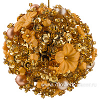 Елочная игрушка "Шар" (бисер), D8 см - фото 1