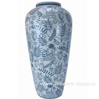 Ваза "Шинуазри Королевский синий" (керамика), D20xH47 см - фото 1