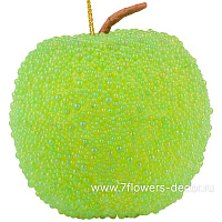 Елочная игрушка "Яблоко" (бисер, пайетки), 8xH9 см - фото 1