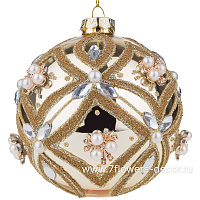 Елочная игрушка "Шар" (стекло), D10 см - фото 1