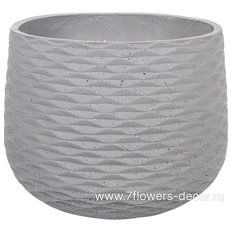 Кашпо Nobilis Marco Cells graphite Jar (файберклэй), D50хH40 см - фото 1
