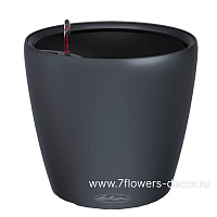 Кашпо Lechuza "Classico LS Complete slate" (пластик), D21xH20 см - фото 1