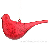 Елочная игрушка "Птичка" (стекло), 15x5xH5 см - фото 1