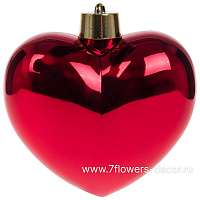 Елочная игрушка "Сердце" (пластик), H23 см - фото 1