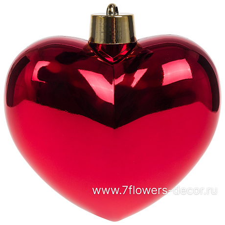 Елочная игрушка Сердце (пластик), H23 см - фото 1