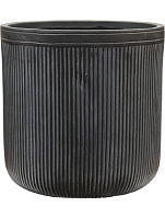 Кашпо Vertical Rib Cylinder Anthracite, D40хH40см - фото 1